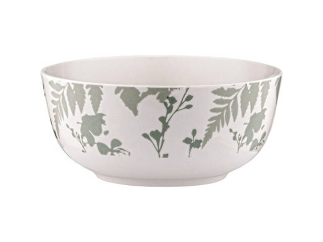 Салатник Ardesto Capri 510мл, 13.8см, порцеляна, біло-зелений (AR0414CWG) - Фото 1