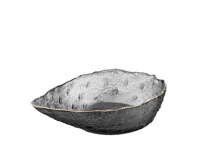 Салатник Ardesto Leaf 17.5см, скло, сірий (AR5010) - Фото 1