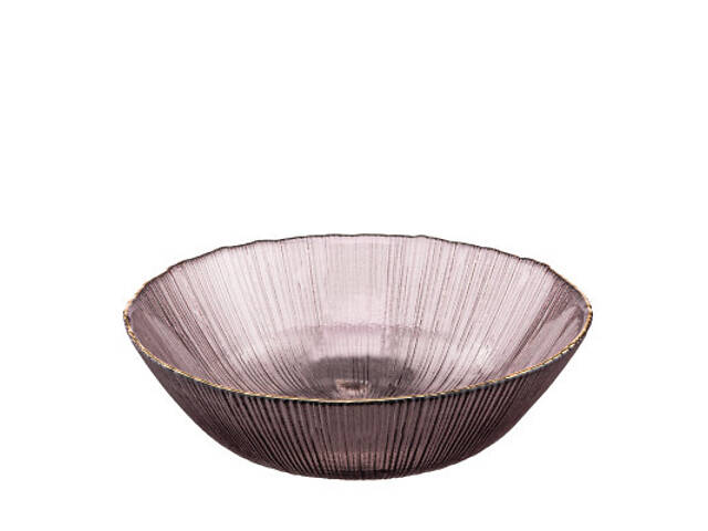 Салатник Ardesto Mallow 20см, скло, рожевий (AR5015) - Фото 1