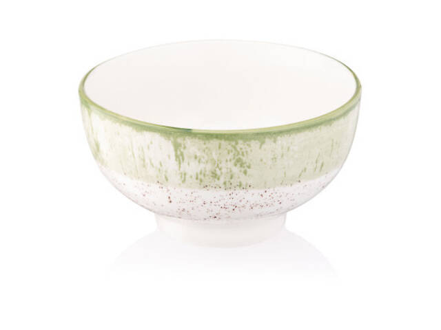 Салатник Ardesto Siena 11.5см, порцеляна, біло-зелений (AR2914SWG) - Фото 1