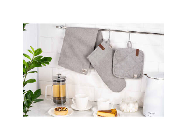 Серветка на стіл Ardesto Oliver сірий 40х40 см, 100% бавовна (ART06OD) - Фото 2