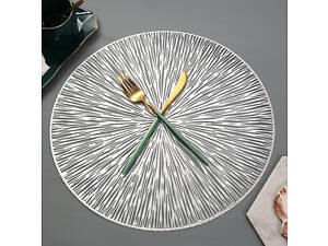 Салфетка сервировочная 7865 серебристая