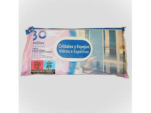 Салфетки для стекла Deliplus влажные очищения стеклянных и зеркальных поверхностей 30 шт. Bosque Verde Vidros e Espe