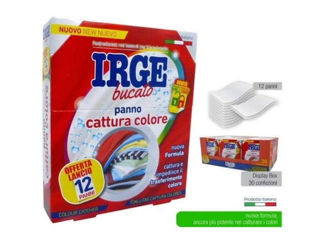 Серветки для прання Irge Пастка для кольорових речей 12 шт. (8021723044616) - Фото 2