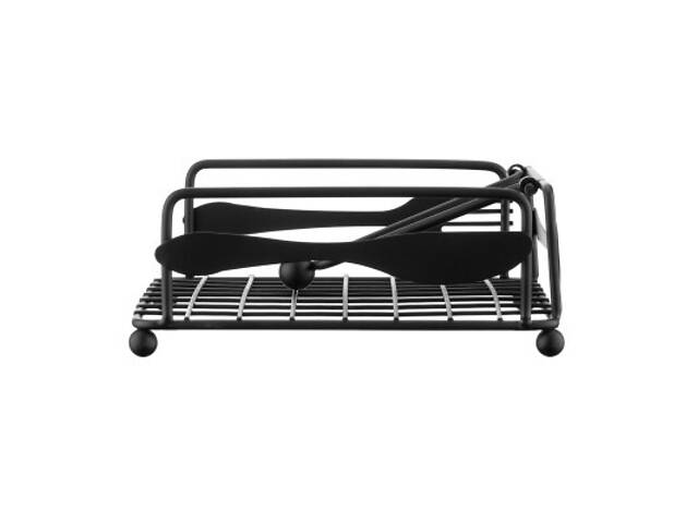 Салфетниця Ardesto Midori 18х18х7см, метал, чорний (AR0906B) - Фото 5