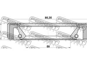 Сальник Приводу 58X80.35X7.5X7.5 на A4, A6, A8, Passat, Phaeton, RS6, Superb, V8