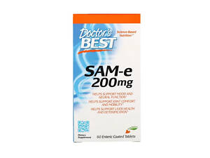 SAM-e S-Аденозилметионин 200 мг Doctor's Best 60 таблеток (DRB00206)