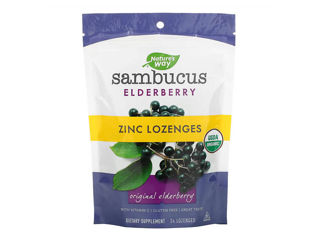 Sambucus Organic Zinc Lozenges - 24 cnt - Фото 1