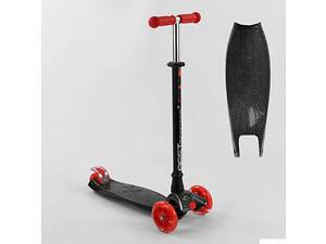 Самокат A 25772 /779-1524 &quot;Best Scooter&quot; 4 колеса PU, СВІТЛО, трубка керма алюмінієва, d передніх коліс = 12 с