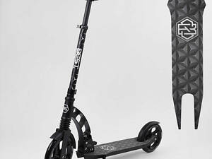 Самокат двоколісний Best Scooter з PU колесами, 1 амортизатором Black (99664)