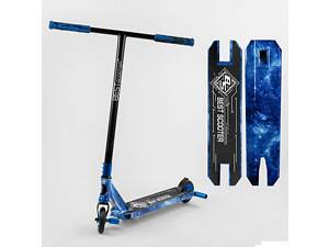 Самокат трюковый Best Scooter BS-99588 (4) HIC-система, ПЕГИ, алюминиевый диск и дека с ПРИНТОМ, колёса PU, d=110мм, шир