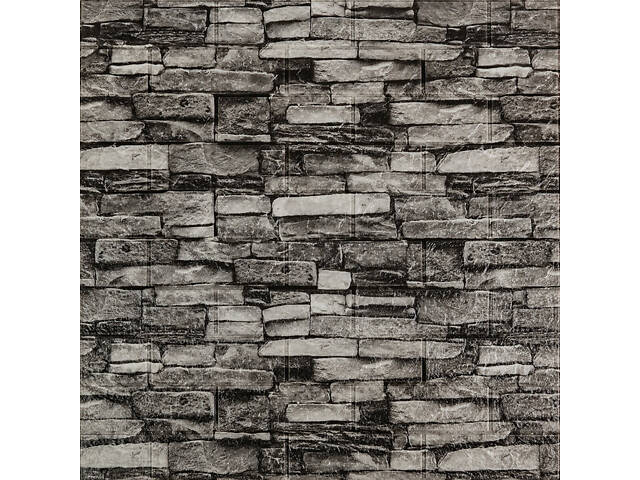 Самоклеюча 3D панель 700x770x3мм Графітовий (59-3) SW-00001481 - Фото 1