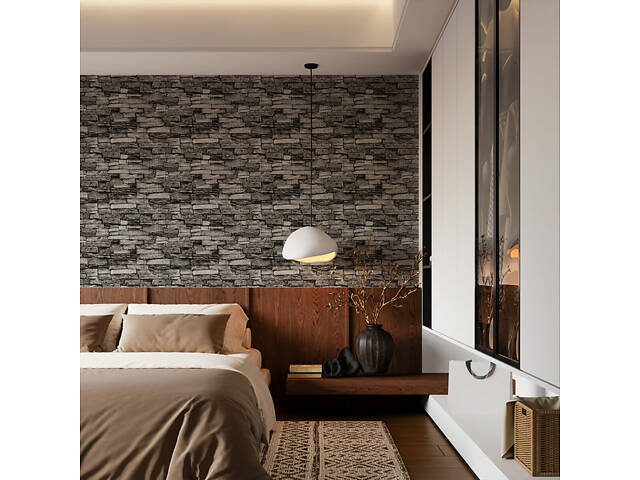 Самоклеюча 3D панель 700x770x3мм Графітовий (59-3) SW-00001481 - Фото 5