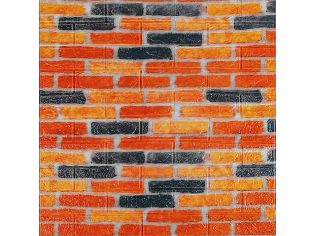 Самоклеюча 3D панель під бежево-коричневу цеглу катеринослав 700х770х3мм (047-3m) SW-00001440 - Фото 1