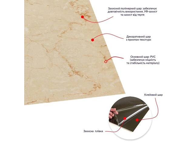 Самоклеящаяся LVT плитка 457*457*1.5mm (D) SW-00002462 - Фото 4