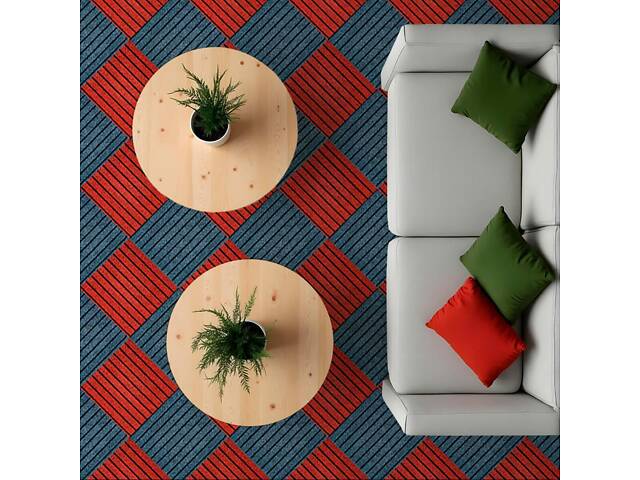 Самоклеюча плитка під ковролін бургунді 300*300*4,5MM (D) SW-00002486 - Фото 7