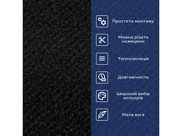 Самоклеящаяся плитка под ковролин в рулоне чёрный 600х3000мм SW-00002588 - Фото 4