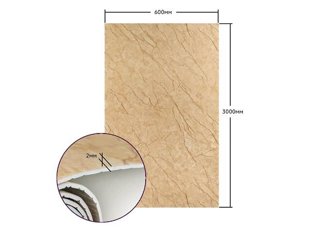 Самоклеюча стінова PET плитка в рулоні 600*3000*2mm SW-00001692 Sticker Wall. - Фото 3