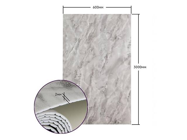 Самоклеюча стінова PET плитка в рулоні 600*3000*2mm SW-00001700 Sticker Wall. - Фото 3