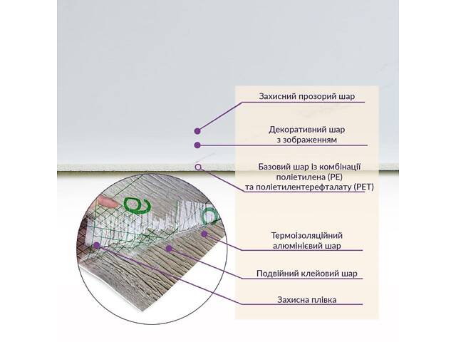 Самоклеюча стінова PET плитка у рулоні 600*3000*2mm SW-00001688 - Фото 5