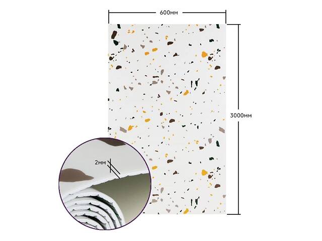 Самоклеюча стінова PET плитка у рулоні 600*3000*2mm SW-00001695 - Фото 3