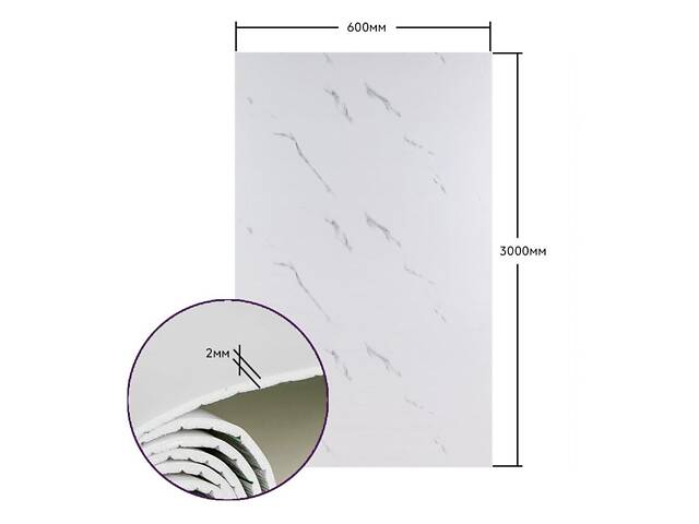 Самоклеюча стінова PET плитка у рулоні 600*3000*2mm SW-00001704 - Фото 3