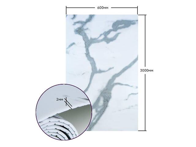 Самоклеюча стінова PET плитка у рулоні 600*3000*2mm SW-00001690 - Фото 3