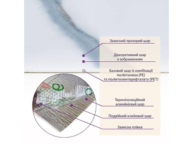 Самоклеюча стінова PET плитка у рулоні 600*3000*2mm SW-00001690 - Фото 5