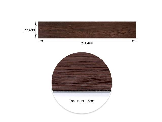 Самоклеюча вінілова плитка венге, ціна за 1 шт. (СВП-011) Матова SW-00001130 - Фото 3