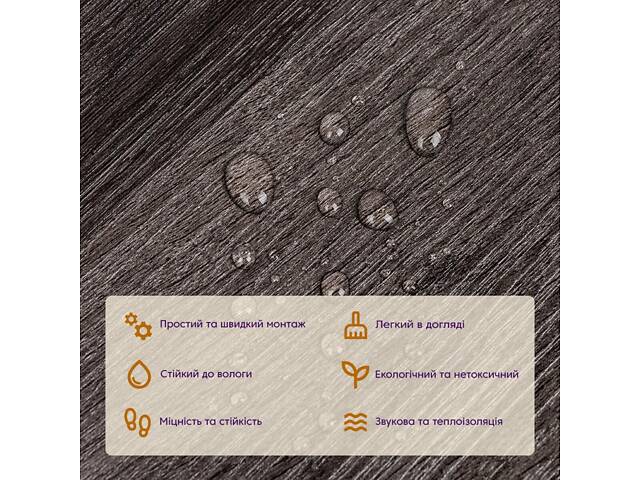 Самоклеюча вінілова плитка 152.4х914.4х1.5мм Мат (D) SW-00002968 - Фото 4