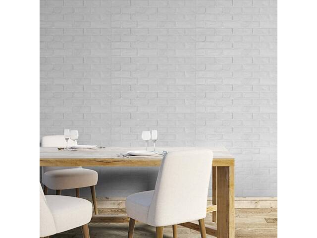 Самоклеюча 3D панель 700х800х8мм Камінь білий (196) SW-00000485 - Фото 5