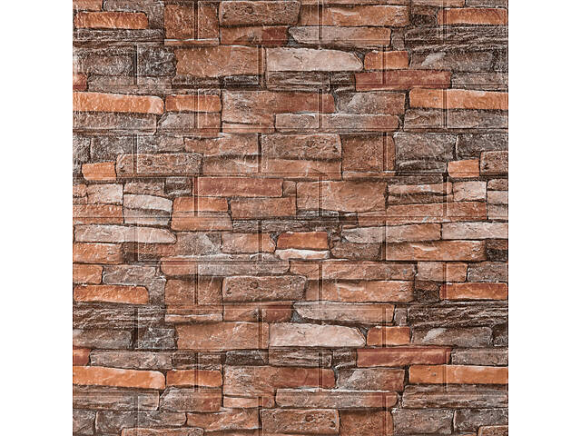 Самоклеюча 3D панель 700x770x3мм Коричнево-рудий (58-3) SW-00001319 - Фото 1