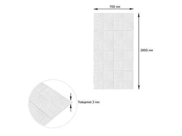 Самоклеюча 3D панель фігури в рулоні 2800x700x3мм (R114-3) SW-00000873 - Фото 4