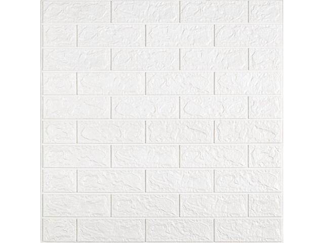 Самоклеящаяся 3D панель под белую кирпичную кладку в рулоне 19600x700x3мм love-shopping - Фото 2