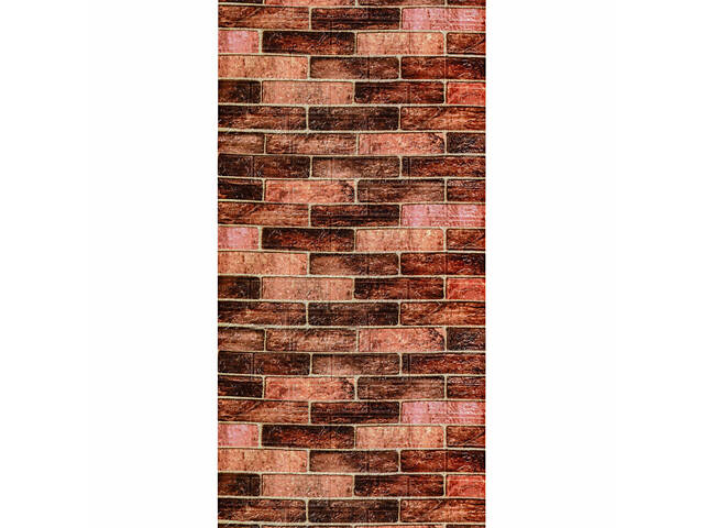 Самоклеюча 3D панель під коричневу катеринославську цеглу 3080x700x3мм SW-00001768 - Фото 1