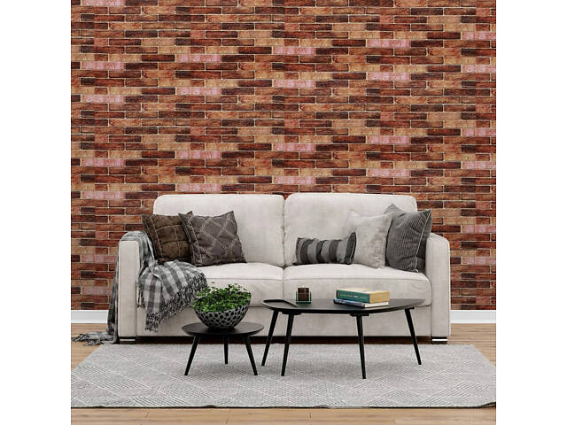 Самоклеюча 3D панель під коричневу катеринославську цеглу 3080x700x3мм SW-00001768 - Фото 6