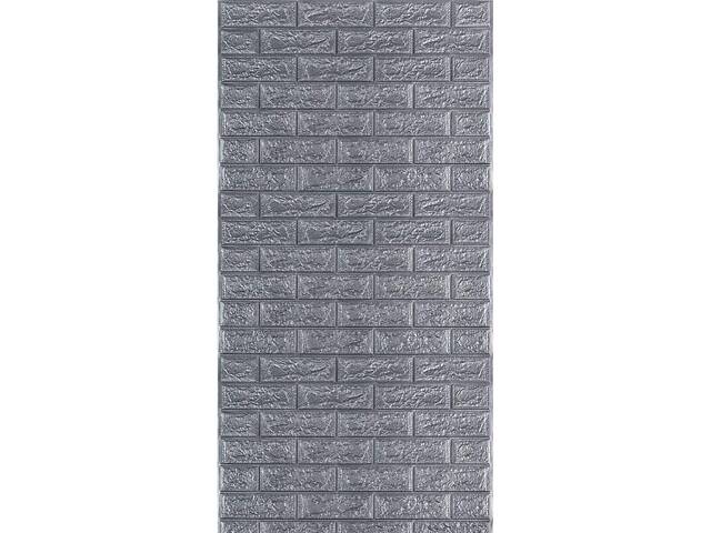 Самоклеящаяся 3D панель под серебричный кирпич в рулоне 3080x700x3мм (R017-3) SW-00001445 love-shopping - Фото 1