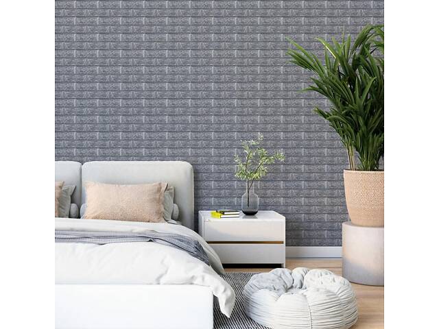 Самоклеящаяся 3D панель под серебричный кирпич в рулоне 3080x700x3мм (R017-3) SW-00001445 love-shopping - Фото 6