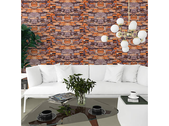 Самоклеюча 3D панель пісковик катеринославська цегла 3080x700x3мм SW-00001763 - Фото 6