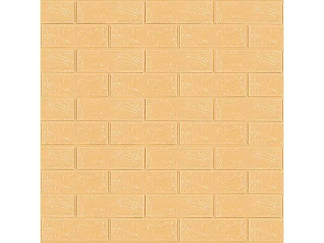 Самоклеящаяся 3D панель в рулоне 19600x700x3мм Бежевый Кирпич (R009-3-20) love-shopping - Фото 2