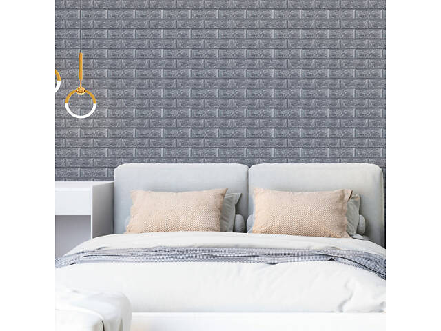 Самоклеюча 3D панель в рулоні 19600x700x3мм Срібна Цегла (R017-3-20) SW-00001197 - Фото 5