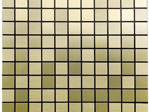 Самоклеюча алюмінієва плитка зелене золото мозаїка 300х300х3мм SW-00001168 (D)