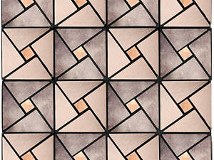 Самоклеящаяся алюминиевая плитка 300х300х3мм Бежевая со стразами SW-00001774