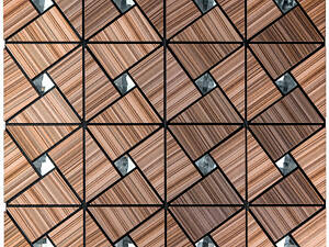 Самоклеюча алюмінієва плитка 300х300х3мм Бронза SW-00001927