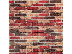 Самоклеюча декоративна 3D панель під бежево-коричневу цеглу катеринослав 700х770х3мм (047-3) SW-00000695