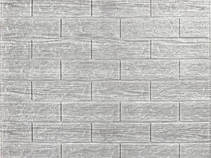 Самоклеюча декоративна 3D панель під цеглу сіра смужка 700х770х5мм (183) SW-00000488