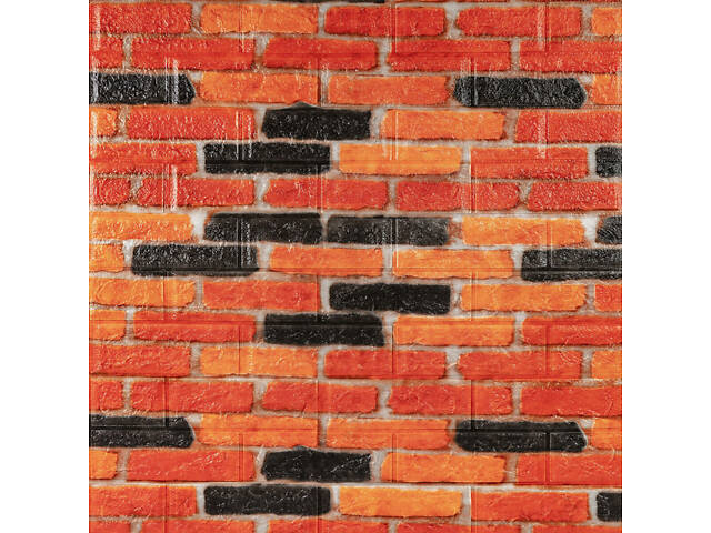 Самоклеюча декоративна 3D панель 700х770х5мм Бежево-коричнева Катеринославська матова цегла (047M) SW-00000636 - Фото 1