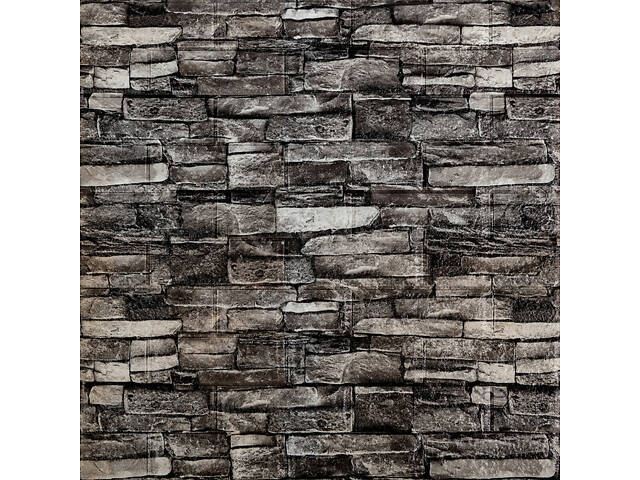 Самоклеюча декоративна 3D панель 700х770х5мм Сіра цегла піщаник (059) SW-00000178 - Фото 1