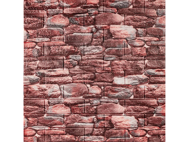 Самоклеюча декоративна 3D панелі 700х770х5мм Матовий камінь (060M) SW-00000635 - Фото 1