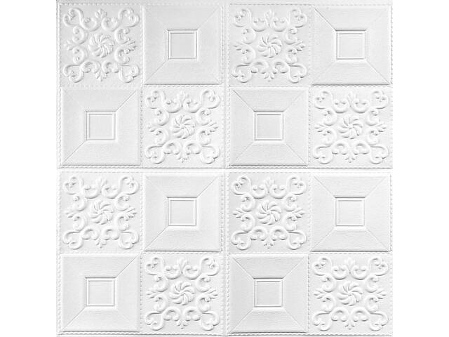 Самоклеюча декоративна настінно-стельова 3D панель фігури 700х700х5мм (114) SW-00000006 - Фото 1